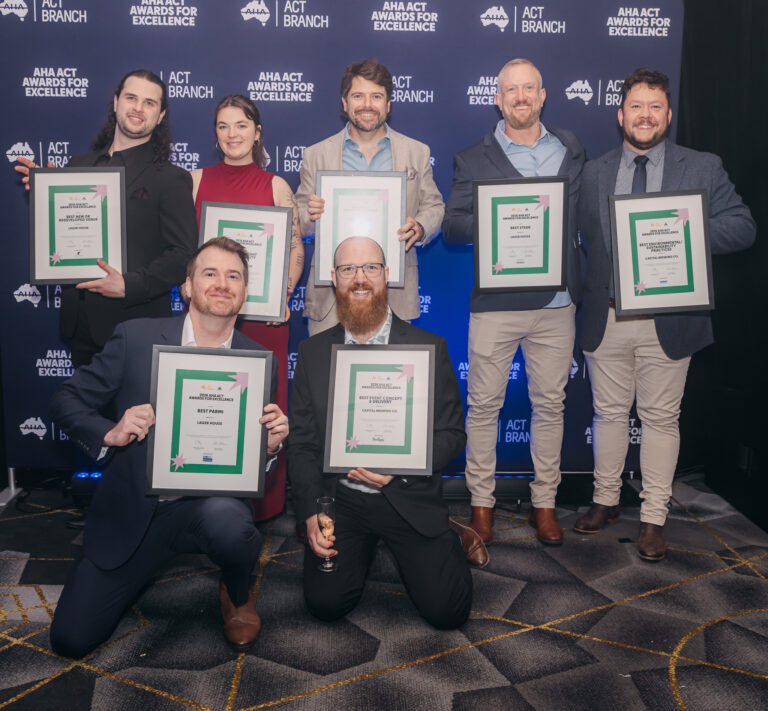 the large group of award winners.