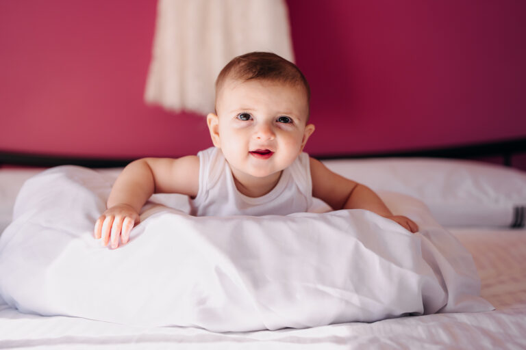 Baby portrait before a Sydney christening ceremony